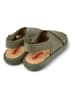 Camper Leder-Sandalen in Khaki