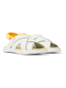 Camper Sandalen in Weiß/ Gelb