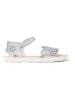 Camper Leren sandalen zilverkleurig