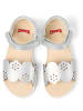 Camper Leder-Sandalen in Silber