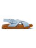 Camper Skórzane sandały w kolorze błękitnym
