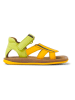 Camper Skórzane sandały w kolorze złoto-żółtym
