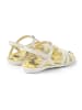 Camper Skórzane sandały w kolorze biało-żółtym
