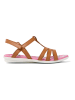 Camper Skórzane sandały w kolorze jasnobrązowo-jasnoróżowym