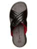 Bugatti Pantoletten in Schwarz/ Rot