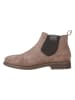 Bugatti Leder-Chelsea-Boots in Beige/ Braun