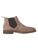 Bugatti Leder-Chelsea-Boots in Beige/ Braun