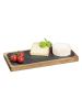 Wenko Serveerbord "Ava" lichtbruin/zwart - (L)30 x (B)15 cm
