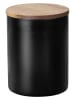 Wenko Aufbewahrungsdose "Mio" in Schwarz/ Hellbraun - (H)14,5 x Ø 11 cm