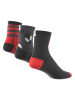 adidas 3-delige set: sokken zwart/rood