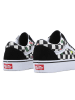 Vans Skórzane sneakersy "Old Skool" w kolorze czarno-białym ze wzorem