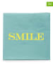Design@Home Serwetki (40 szt.) "Smile" w kolorze turkusowym