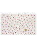 Design@Home Tablett "Little Hearts" in Weiß - (L)23,5 x (B)14,5 cm