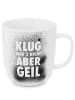 Design@Home Jumbotasse "Klug war's nicht" in Weiß - 400 ml