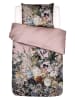 Essenza Satin-Bettwäsche-Set "Eleanor" in Rosa/ Grau