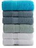 Colorful Cotton Ręczniki prysznicowe (4 szt.) "Colourful" w kolorze granatowo-biało-zielonym