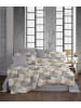 Colorful Cotton Renforcé beddengoedset "Serra" grijs/geel/wit