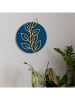 Uyart Home Wanddecoratie blauw/goudkleurig - Ø 25 cm