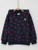 s.Oliver Hoodie in Dunkelblau/ Rot