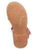 POM POM Leder-Sandalen in Rosa