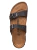 Birkenstock Leder-Pantoletten "Sierra" in Braun