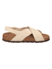 Birkenstock Leder-Sandalen "Tulum" in Beige - Weite S