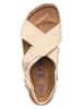 Birkenstock Leder-Sandalen "Tulum" in Beige - Weite S
