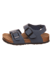 Birkenstock Leder-Sandalen "NY" in Blau - Weite S