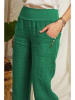Lin Passion Lniane spodnie w kolorze zielonym