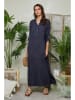 Lin Passion Leinen-Kleid in Dunkelblau
