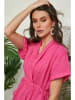 Lin Passion Leinen-Kleid in Pink