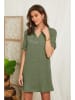 Lin Passion Leinen-Kleid in Khaki