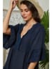 Lin Passion Linnen jurk donkerblauw