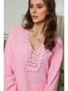 Lin Passion Bluse in Rosa