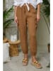 Lin Passion Leinen-Hose in Hellbraun