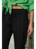 Lin Passion Leinen-Hose in Schwarz