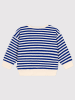PETIT BATEAU Sweatshirt in Blau/ Weiß