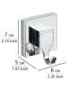 Wenko 2er-Set: Wandhaken "Vacuum-Loc" in Silber - (B)6 x (H)7 cm