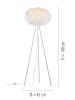 JUST LIGHT. Lampa stojąca LED "Lola" w kolorze białym - wys. 140 x Ø 45 cm
