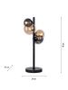 JUST LIGHT. Lampa stołowa LED "Popsicle" w kolorze czarnym - KEE F (A - G) - wys. 48 cm