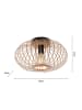 JUST LIGHT. Lampa sufitowa LED "Raccon" w kolorze brązowym - wys. 23 x Ø 40 cm