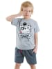 Denokids 2-delige outfit "Pirate Cat" grijs