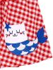 Denokids Sukienka "Sea Cat" w kolorze czerwono-białym