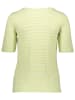 Oui Shirt in Grün/ Weiß