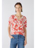 Oui Blouse rood/wit