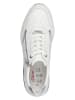 s.Oliver Sneakersy w kolorze biało-srebrnym na koturnie