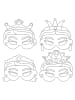 Playbox Tekturowe maski (12 szt.) "Księżniczki" - 3+