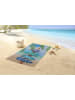 Good Morning Ręcznik plażowy "Happy place" w kolorze błękitnym