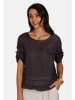 Le Jardin du Lin Leinen-Bluse in Schwarz
