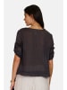 Le Jardin du Lin Leinen-Bluse in Schwarz